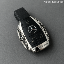 Mercedes-Benz Key Shell White Copper Edition Handmade Engraved Luxury Key Cover for Bentley Style Design