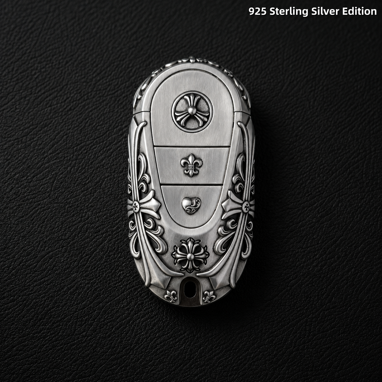 Mercedes-Benz 925 Sterling Silver Key Case Cover Handmade Luxury Car Key Shell for G-Class S-Class E-Class C-Class