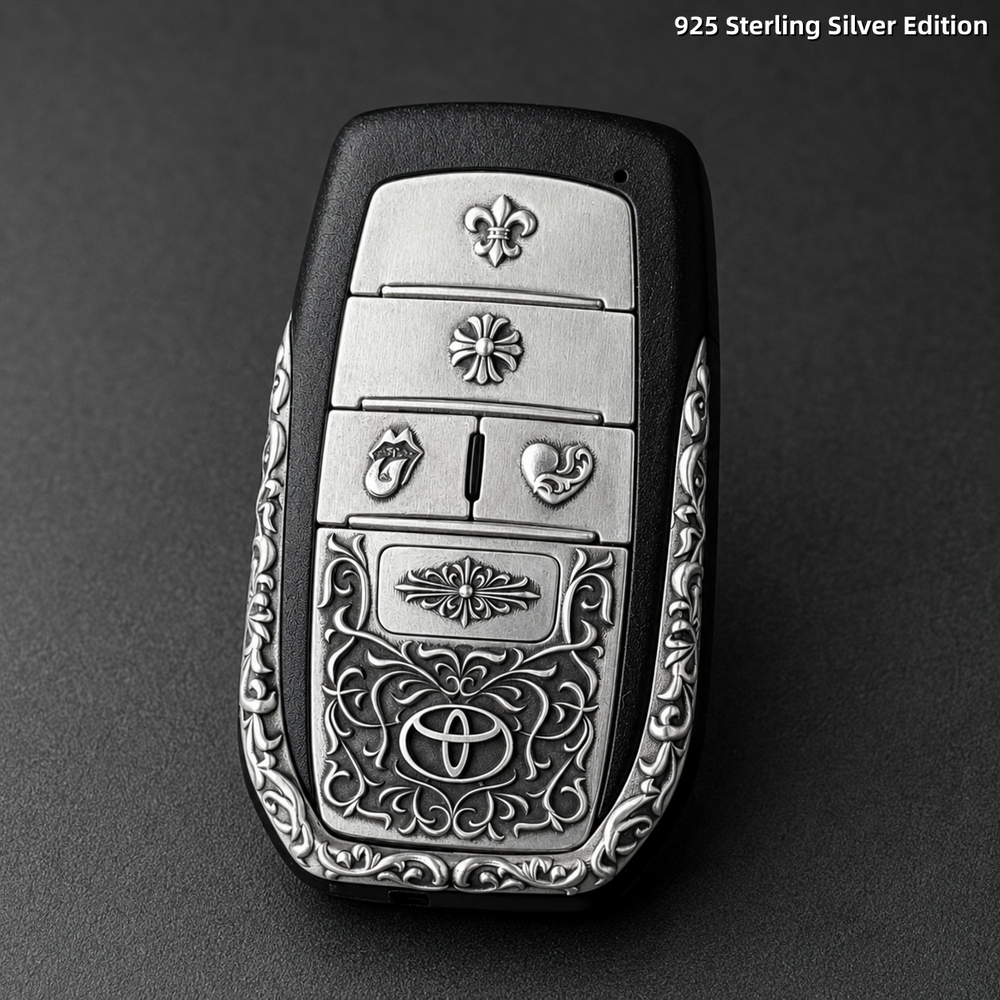 Toyota Handcrafted  Alphard 925 Sterling Silver Key Cover | Luxury Automotive Art