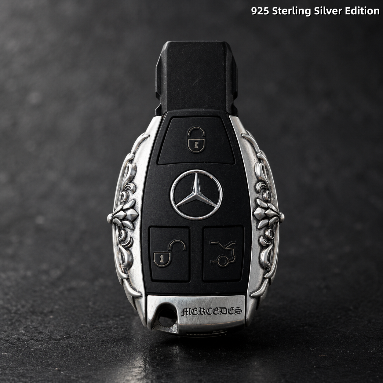 Mercedes-Benz 925 Sterling Silver Key Shell Luxury Handmade Key Cover for GLE GLS S-Class