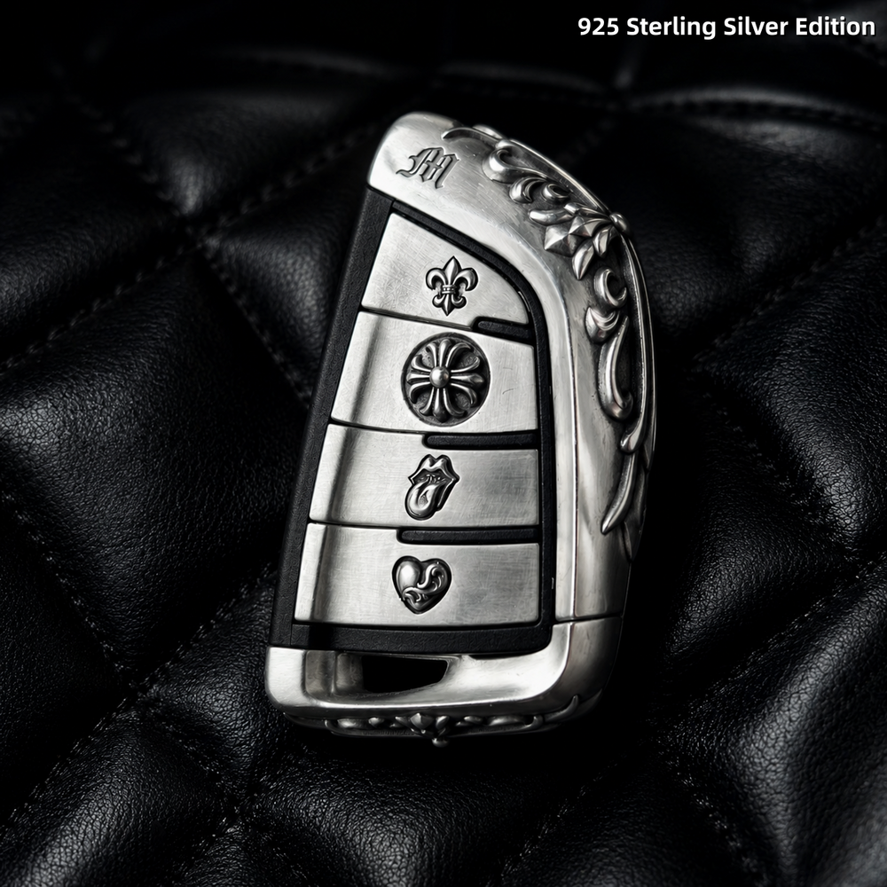 BMW Blade Key Cover 925 Sterling Silver Edition | Handcrafted Luxury Key Shell