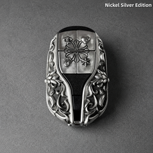 Maserati Nickel Silver Key Cover Luxury Engraved Car Key Shell Handmade Edition