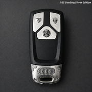 Audi Key Fob Cover 925 Sterling Silver Handcrafted Luxury Edition