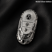 Mercedes-Benz Key Fob Cover Nickel Silver Edition Handmade Luxury Shell for S-Class E-Class G-Class AMG GT Key