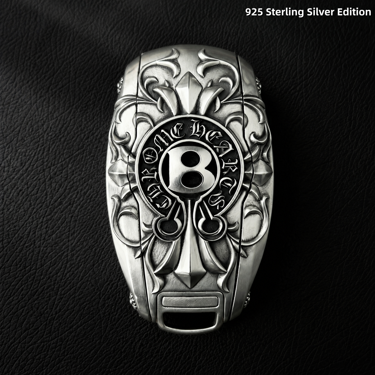 Bentley 925 Sterling Silver Key Shell Handmade Luxury Key Case for Bentayga Continental GT