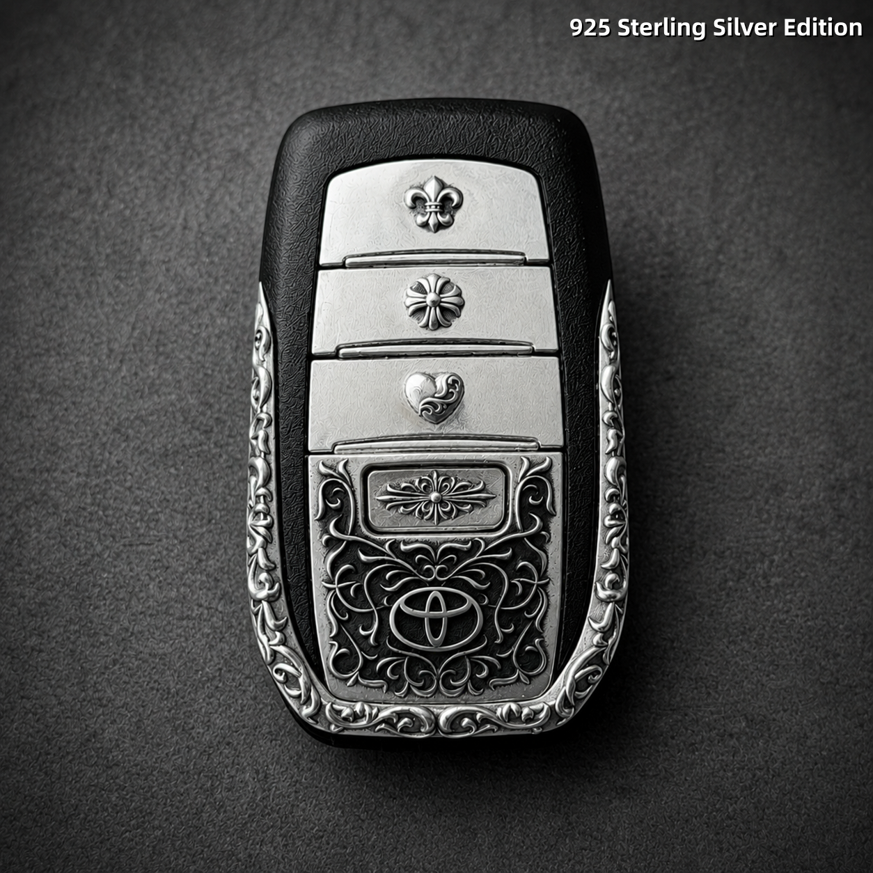 Toyota Land Cruiser 925 Sterling Silver Key Cover | Handcrafted Automotive Art