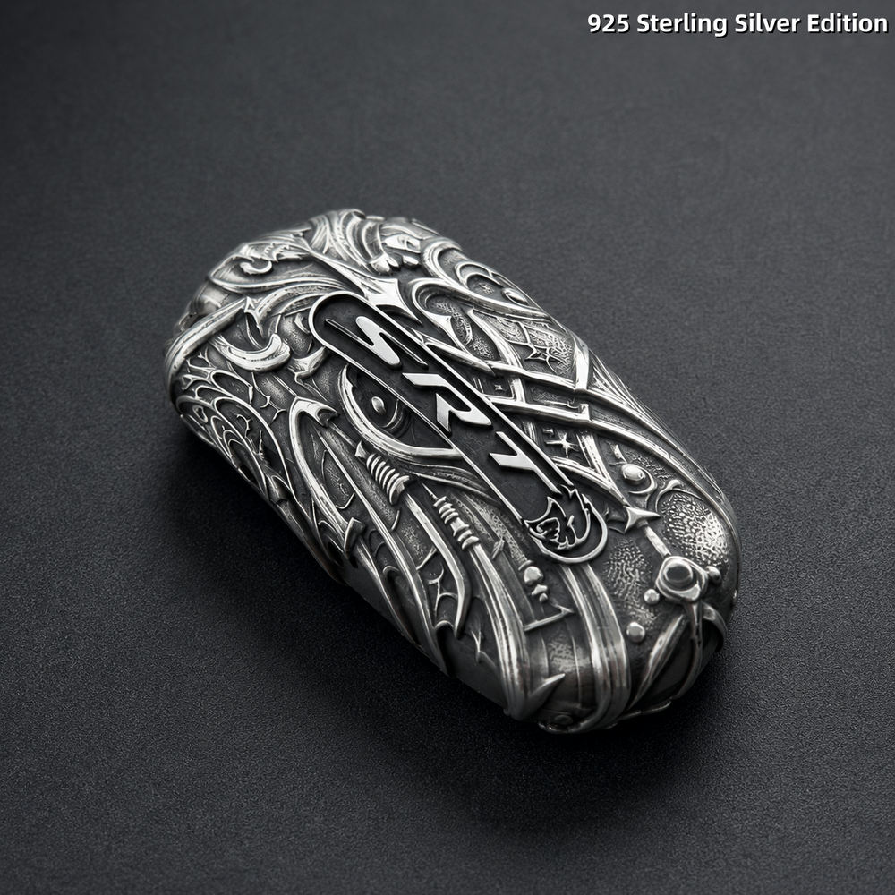 Dodge Challenger 925 Sterling Silver Key Shell Handcrafted Luxury Key Cover