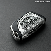 Cadillac 925 Sterling Silver Key Cover Luxury Engraved Car Key Shell Handmade Metal Case