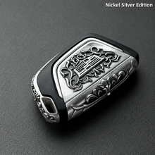 Cadillac 925 Sterling Silver Key Cover Luxury Engraved Car Key Shell Handmade Metal Case