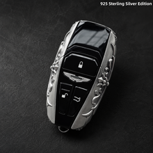 Aston Martin 925 Sterling Silver Key Shell Cover Handcrafted Luxury Car Key Case