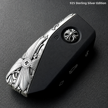 BMW Key Case 925 Sterling Silver Handmade Luxury Car Key Cover Engraved Edition
