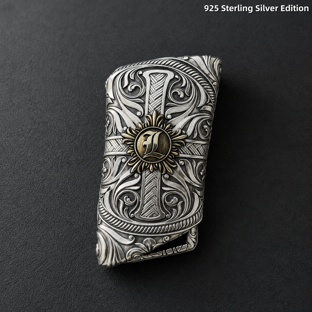 Lexus 925 Sterling Silver Key Shell Handcrafted Luxury Key Cover Ornamental Metal Case