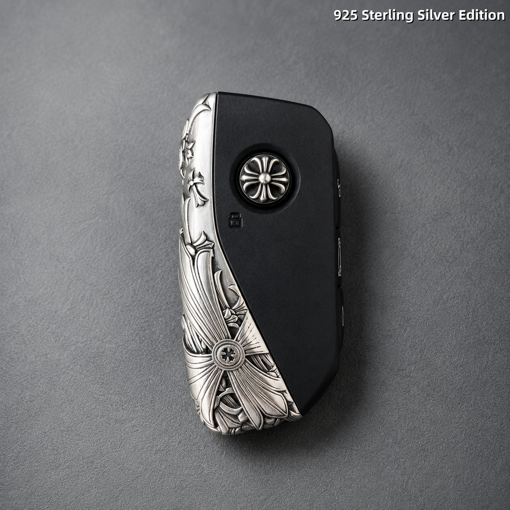 BMW Key Fob Cover White Copper Edition Handcrafted Luxury Metal Shell for BMW Key Case
