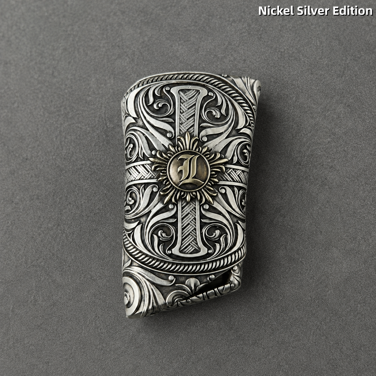 Lexus Luxury Key Case White Copper Edition Handmade Engraved Metal Key Cover