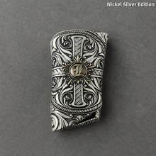 Lexus Luxury Key Case White Copper Edition Handmade Engraved Metal Key Cover