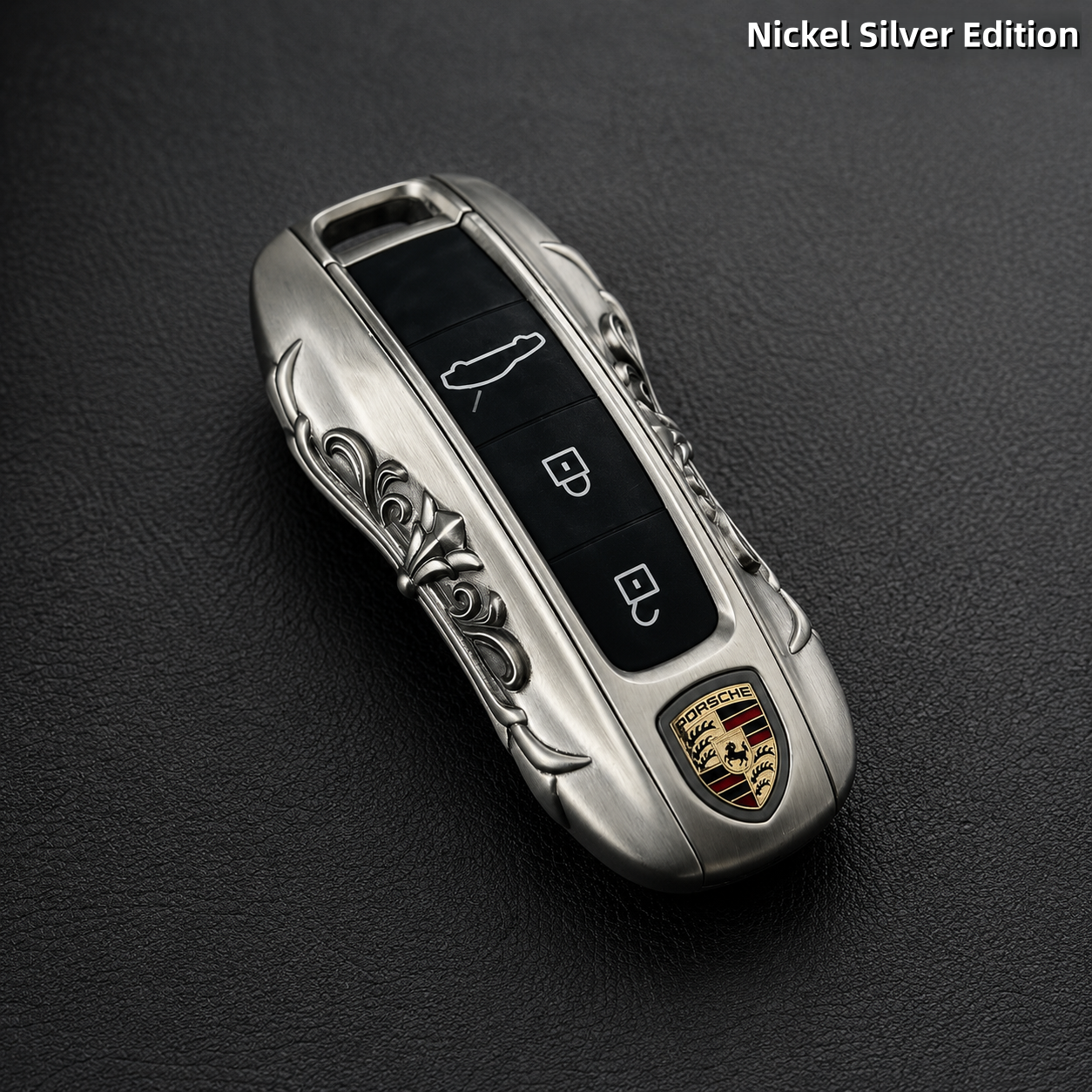 Porsche Panamera Cayenne 911 Taycan Key Fob Cover White Copper Edition Handcrafted Luxury Key Shell