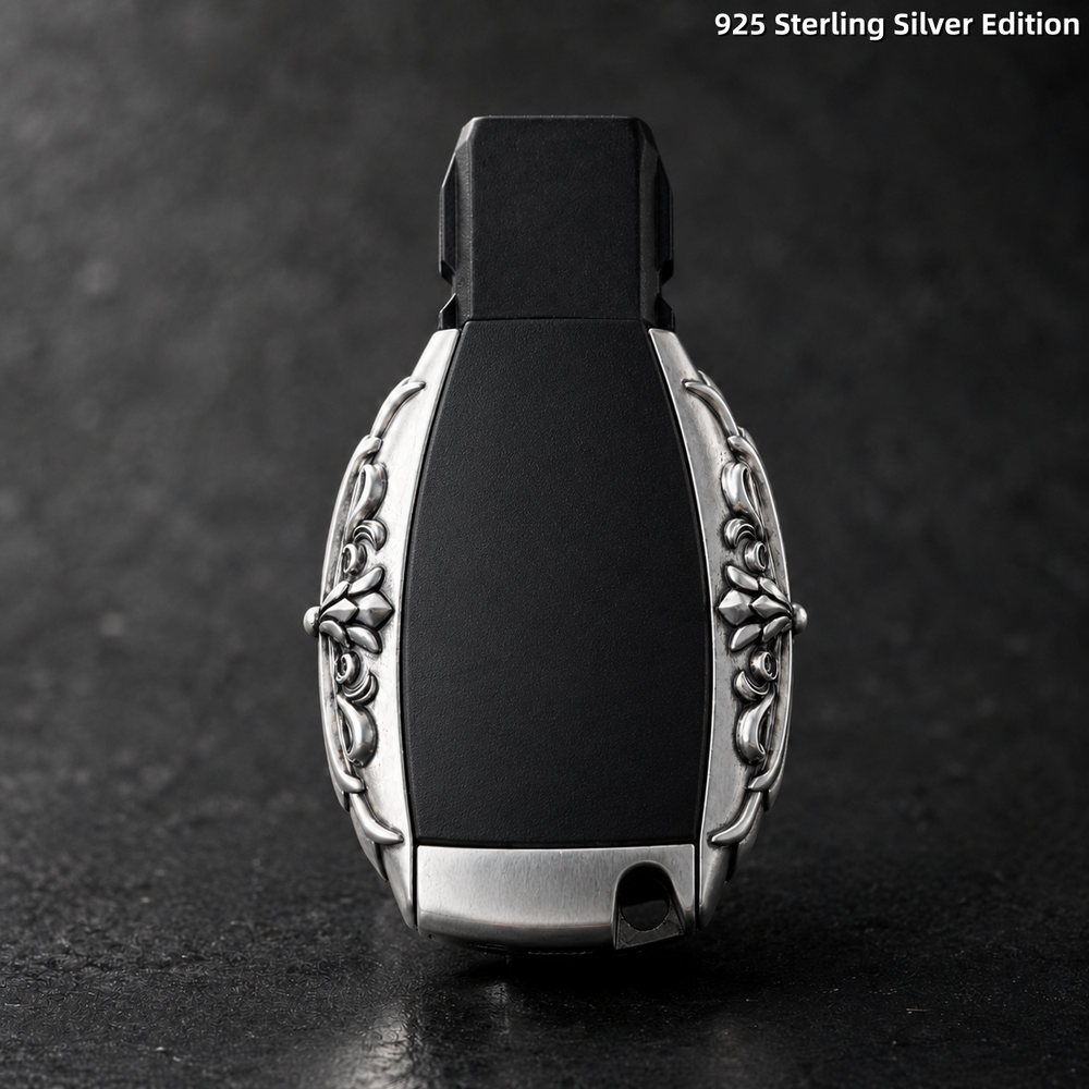 Mercedes-Benz 925 Sterling Silver Key Shell Luxury Handmade Key Cover for GLE GLS S-Class