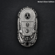 Mercedes-Benz Key Fob Cover Nickel Silver Edition Handmade Luxury Shell for S-Class E-Class G-Class AMG GT Key