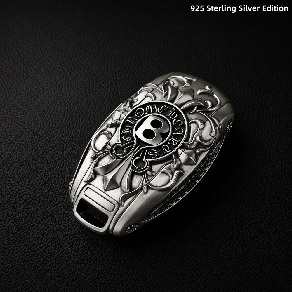 Bentley 925 Sterling Silver Key Shell Handmade Luxury Key Case for Bentayga Continental GT
