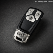 Audi Key Fob Cover 925 Sterling Silver Handcrafted Luxury Edition