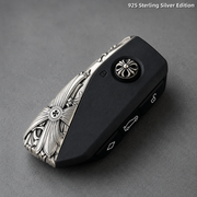 BMW Key Fob Cover White Copper Edition Handcrafted Luxury Metal Shell for BMW Key Case
