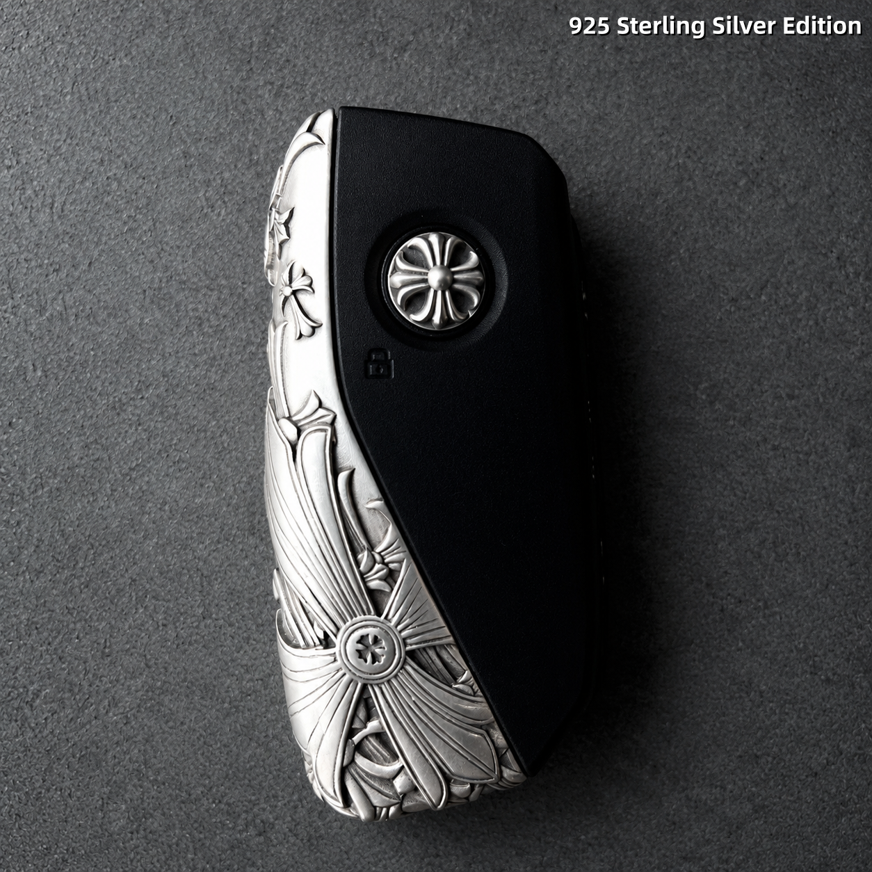 BMW Key Case 925 Sterling Silver Handmade Luxury Car Key Cover Engraved Edition
