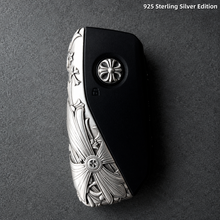 BMW Key Case 925 Sterling Silver Handmade Luxury Car Key Cover Engraved Edition