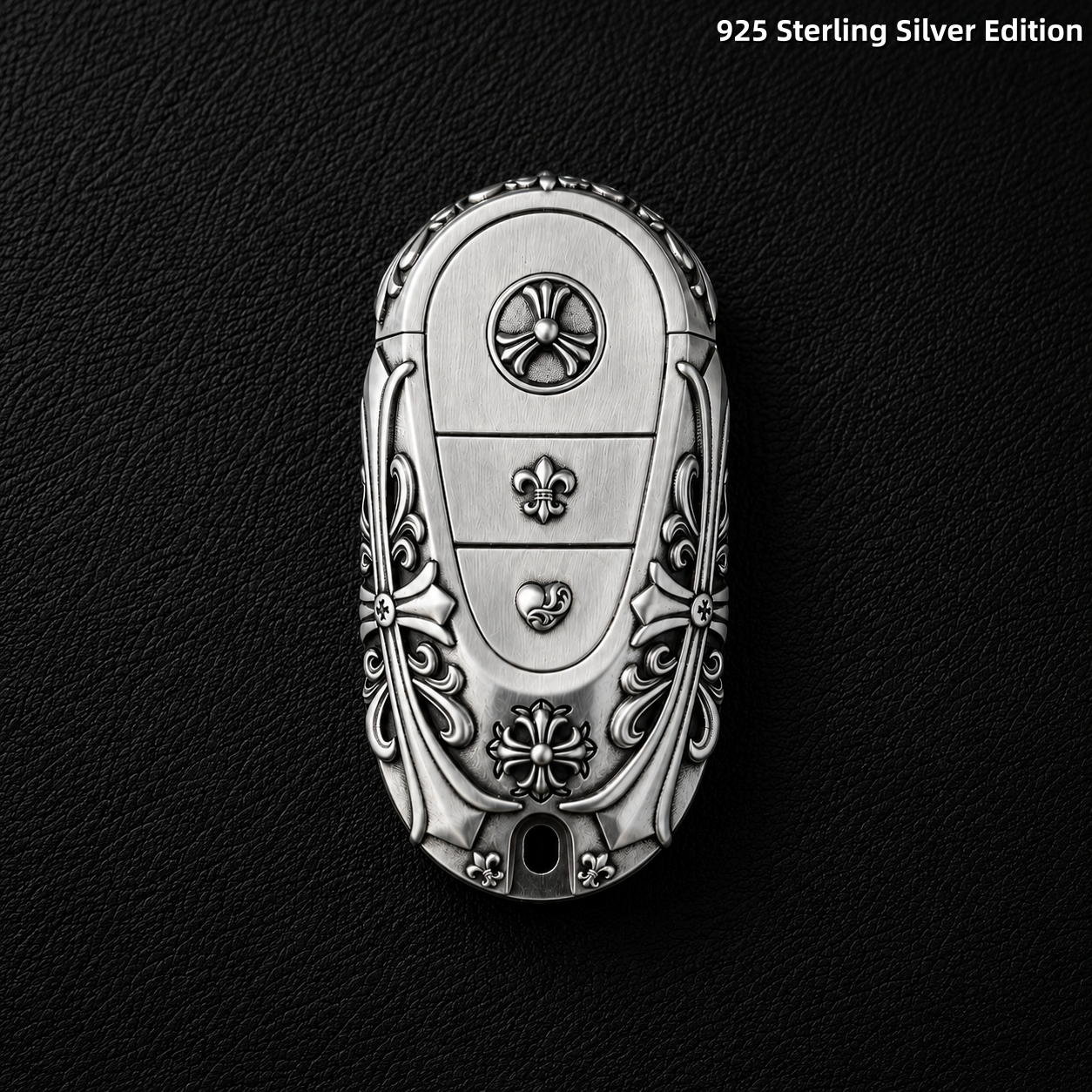 Mercedes-Benz 925 Sterling Silver Key Case Cover Handmade Luxury Car Key Shell for G-Class S-Class E-Class C-Class