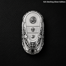 Mercedes-Benz 925 Sterling Silver Key Case Cover Handmade Luxury Car Key Shell for G-Class S-Class E-Class C-Class