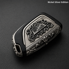 Cadillac Key Shell Nickel Silver Edition Handcrafted Engraved Luxury Key Cover
