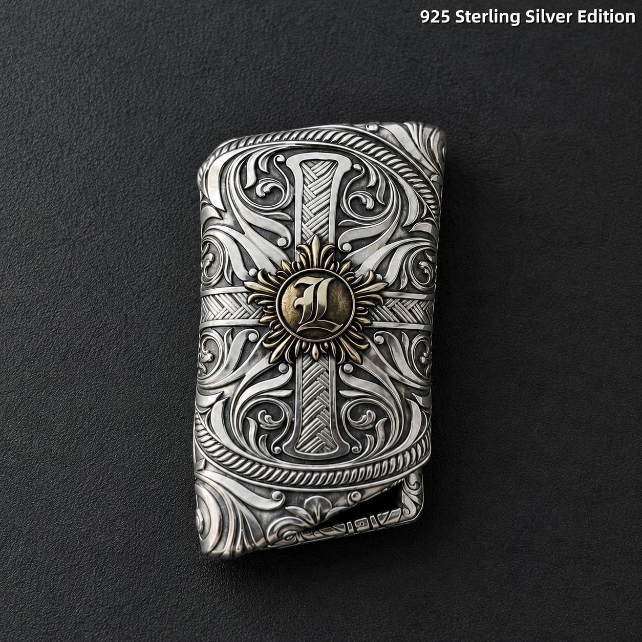 Lexus 925 Sterling Silver Key Shell Handcrafted Luxury Key Cover Ornamental Metal Case