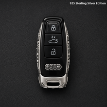 Audi Key Case 925 Sterling Silver Edition Luxury Car Key Cover Handmade Metal Shell Premium Key Protector