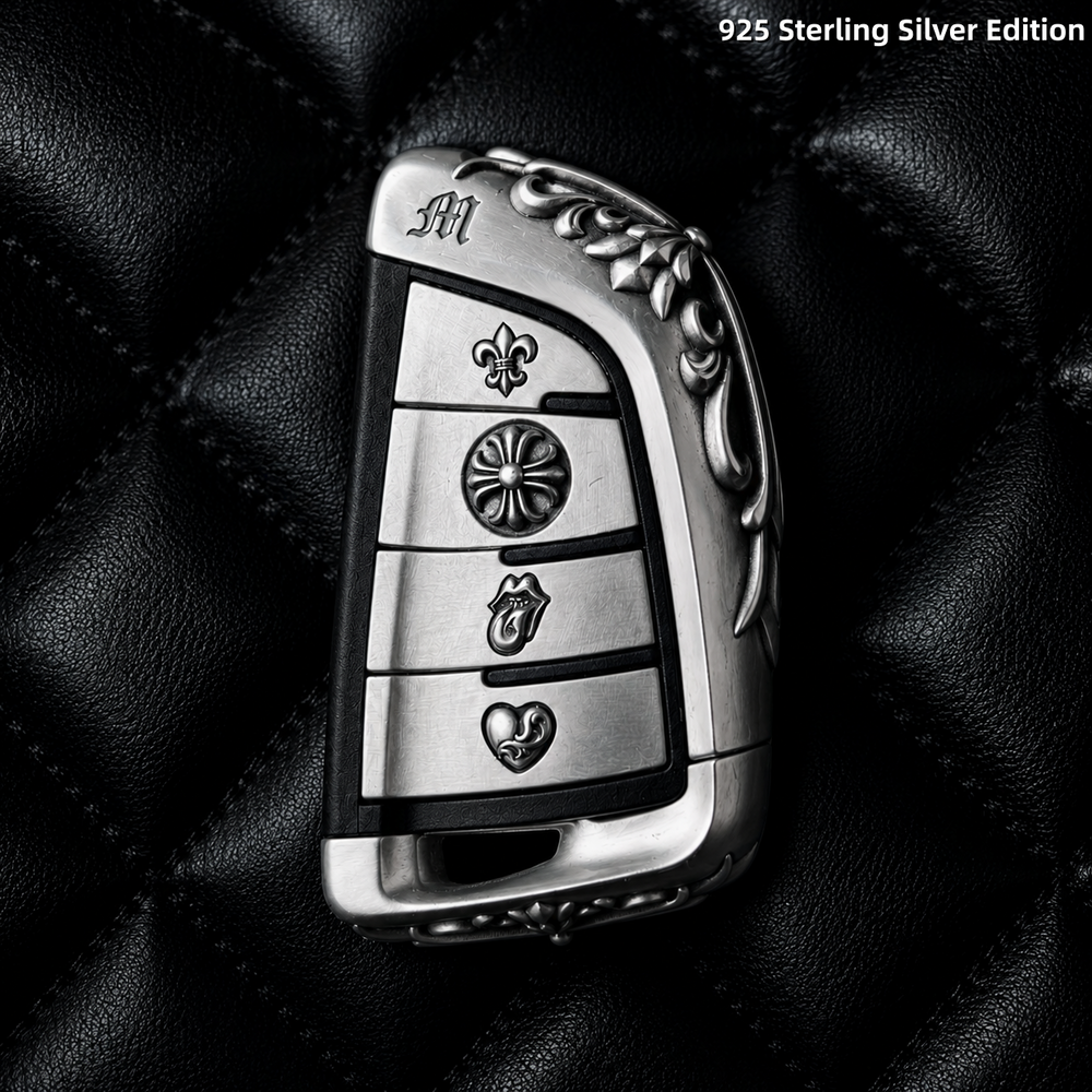 BMW Blade Key Cover 925 Sterling Silver Edition | Handcrafted Luxury Key Shell