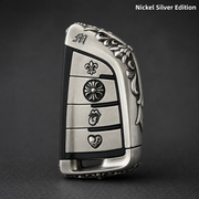 BMW Handcrafted  Blade Key Cover – White Copper Edition | Luxury Metal Key Shell for G Chassis