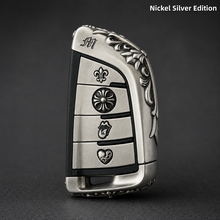 BMW Handcrafted  Blade Key Cover – White Copper Edition | Luxury Metal Key Shell for G Chassis