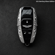 Aston Martin 925 Sterling Silver Key Shell Cover Handcrafted Luxury Car Key Case