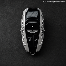 Aston Martin 925 Sterling Silver Key Shell Cover Handcrafted Luxury Car Key Case