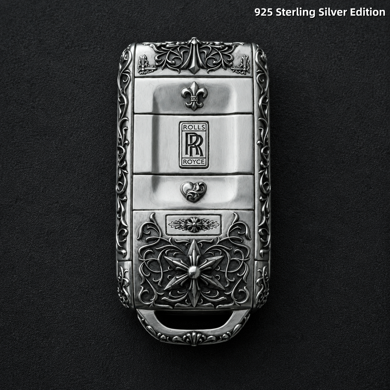 Rolls Royce Key Case 925 Sterling Silver Handmade Luxury Key Cover Engraved Car Key Shell