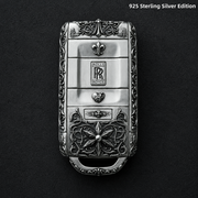 Rolls Royce Key Case 925 Sterling Silver Handmade Luxury Key Cover Engraved Car Key Shell