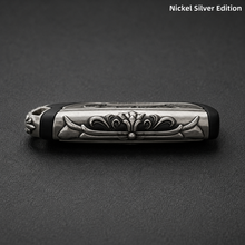 Cadillac Key Shell Nickel Silver Edition Handcrafted Engraved Luxury Key Cover