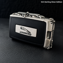 Jaguar 925 Sterling Silver Key Shell Luxury Handcrafted Car Key Cover Ornate Engraved Edition