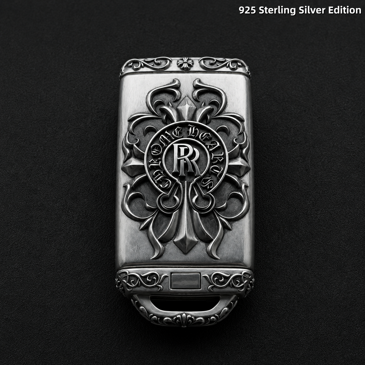 Rolls Royce Key Case 925 Sterling Silver Handmade Luxury Key Cover Engraved Car Key Shell