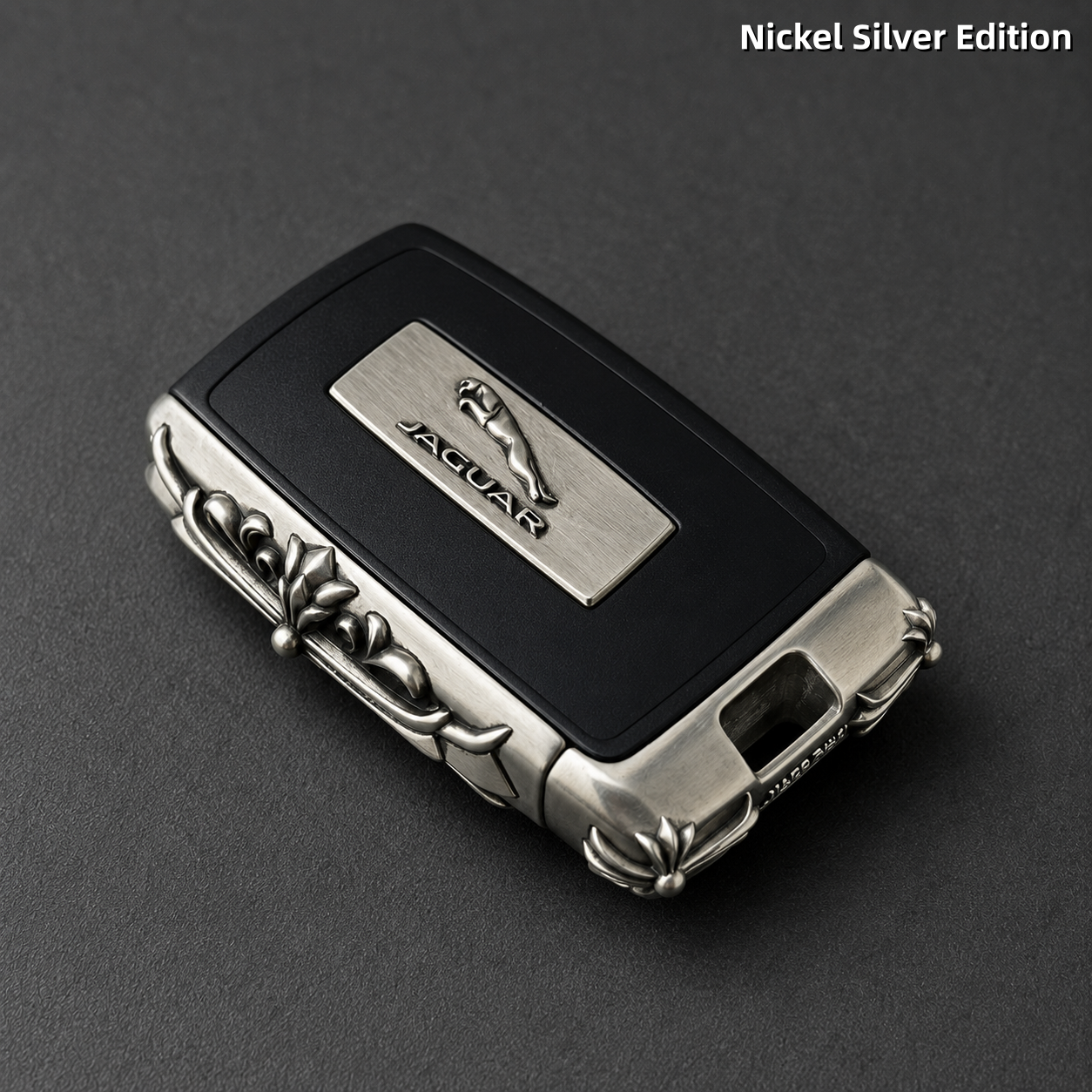 Jaguar Key Fob Cover White Copper Edition Handmade Luxury Metal Key Case