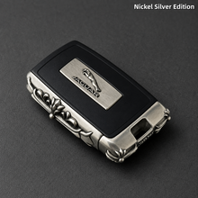 Jaguar Key Fob Cover White Copper Edition Handmade Luxury Metal Key Case