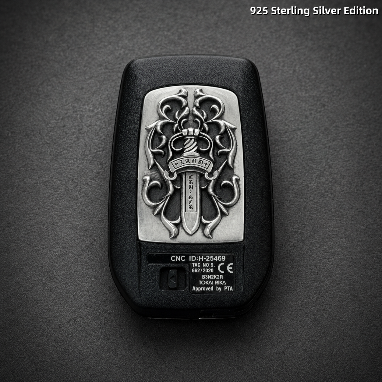 Toyota Land Cruiser 925 Sterling Silver Key Cover | Handcrafted Automotive Art