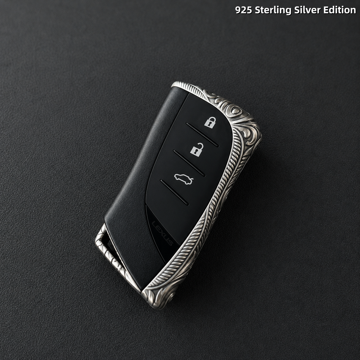 Lexus 925 Sterling Silver Key Shell Handcrafted Luxury Key Cover Ornamental Metal Case