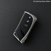 Lexus 925 Sterling Silver Key Shell Handcrafted Luxury Key Cover Ornamental Metal Case