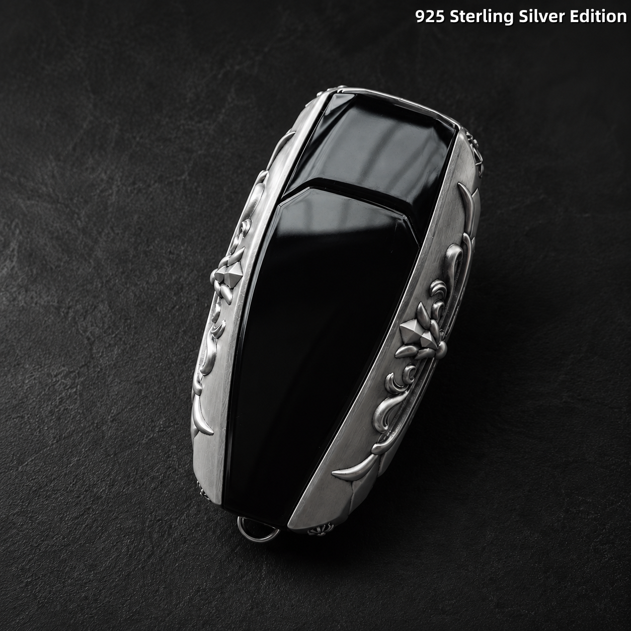 Aston Martin 925 Sterling Silver Key Shell Cover Handcrafted Luxury Car Key Case