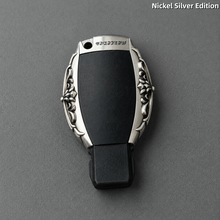 Mercedes-Benz Key Shell White Copper Edition Handmade Engraved Luxury Key Cover for Bentley Style Design