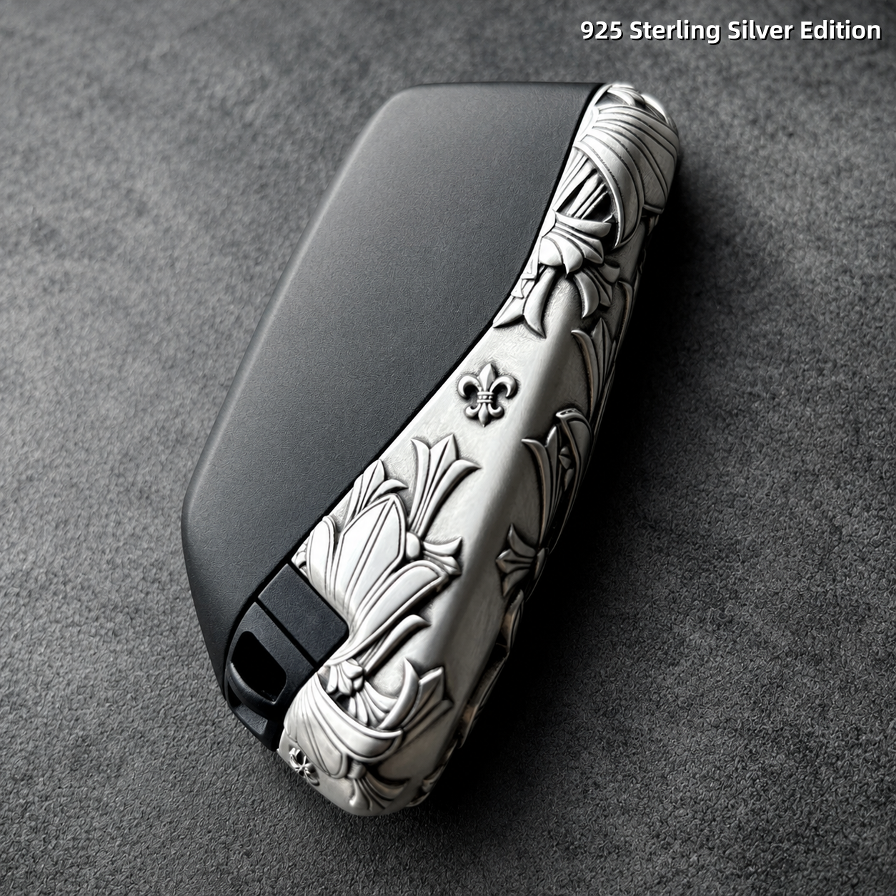 BMW Key Case 925 Sterling Silver Handmade Luxury Car Key Cover Engraved Edition